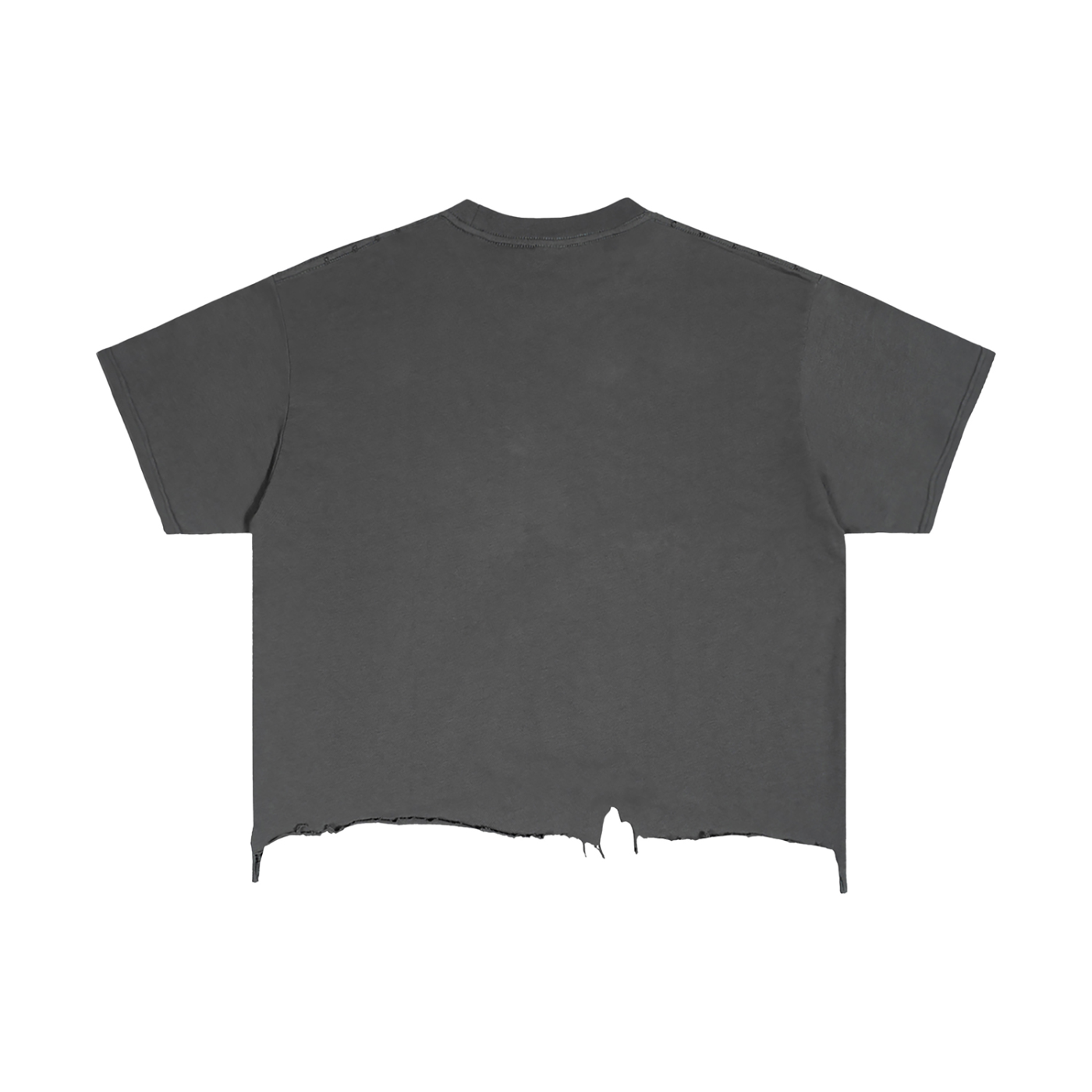CURRY WIZZA - Vintage Wash Boxy Distressed Hem T-Shirt