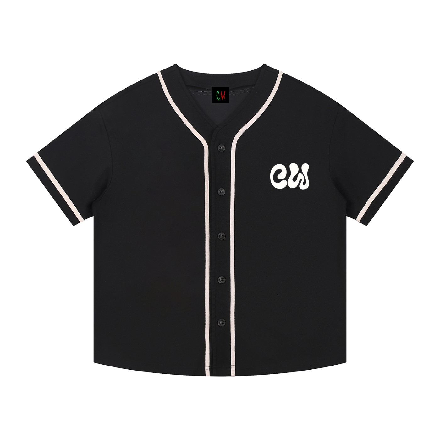 CW - Contrast Piped Button-Up Jersey