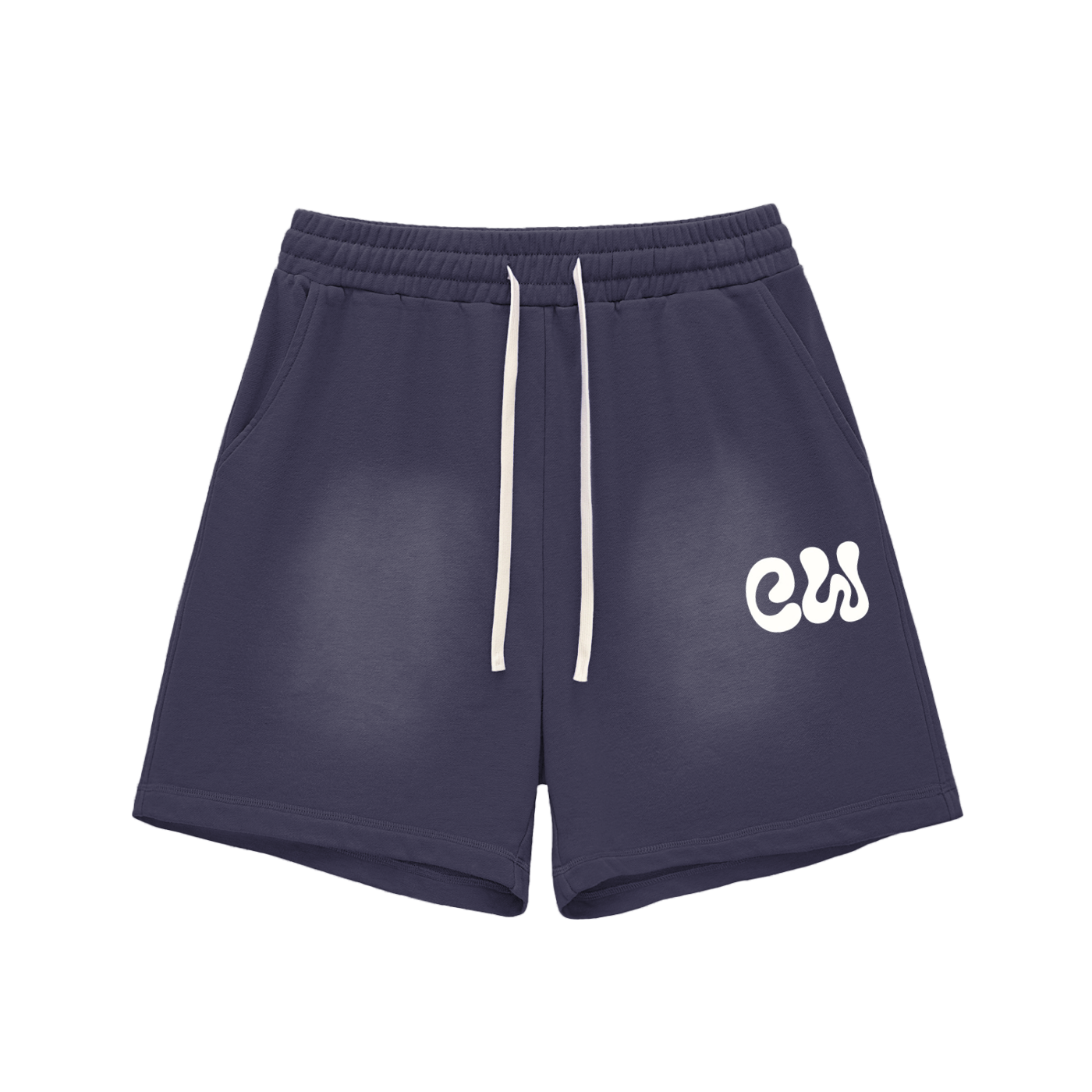 CW - Sun Fade Raw Edge Cotton Shorts
