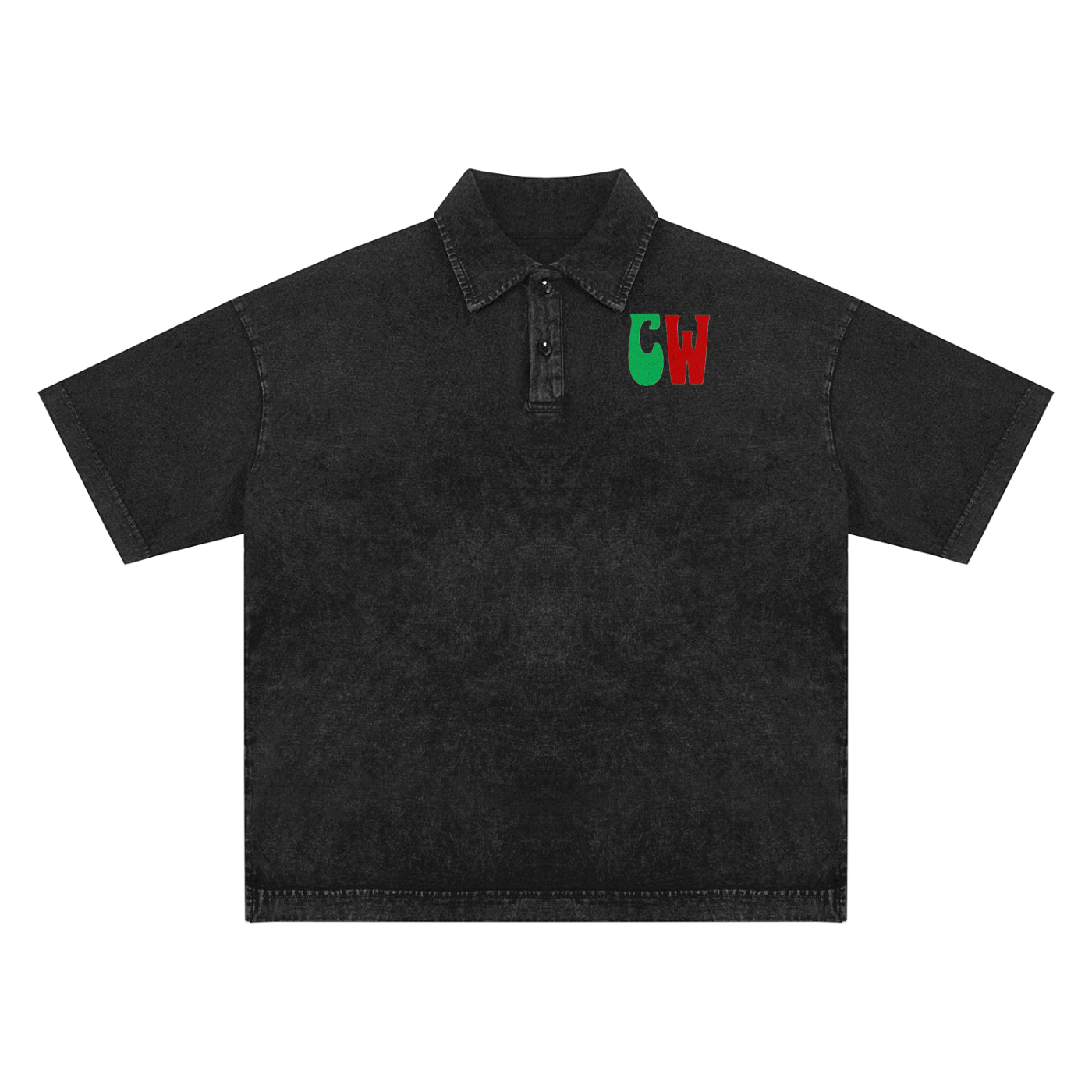 CURRY WIZZA - Heavyweight Snow-Washed Polo T-Shirt