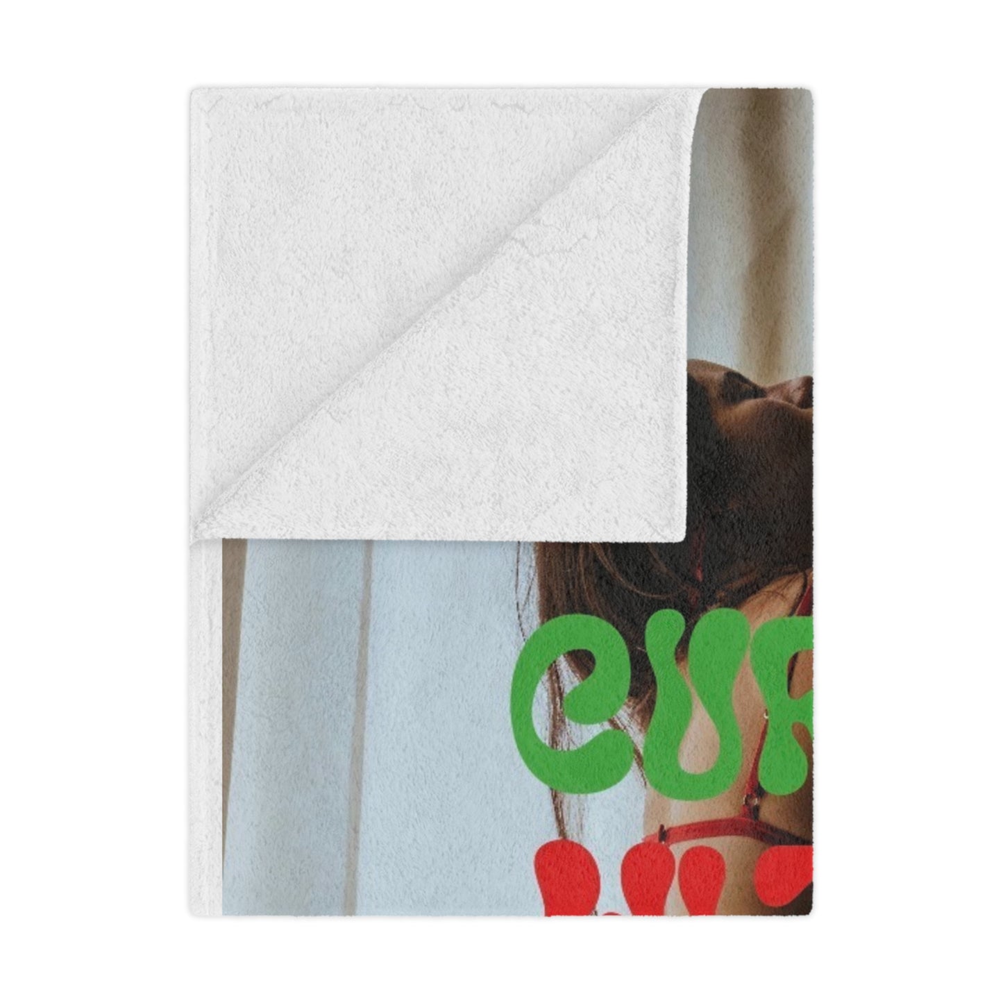 CURRY WIZZA - Minky Blanket — Retro Photo Throw (Sexy Vintage Vibe)