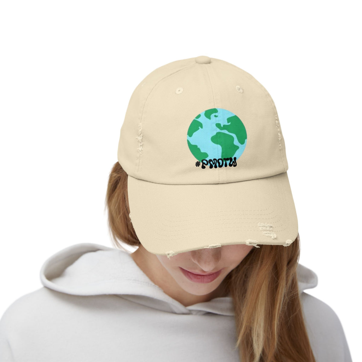 #PMOTW - Distressed Earth Graphic Cap — "Protect" Eco-Friendly Baseball Hat