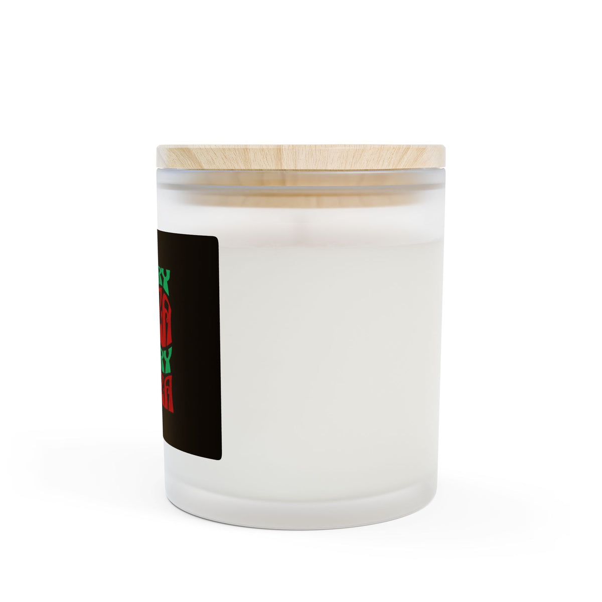 Curry Wizza Frosted Glass Candle — 11oz Scented Candle with Retro Red & Green Logo
