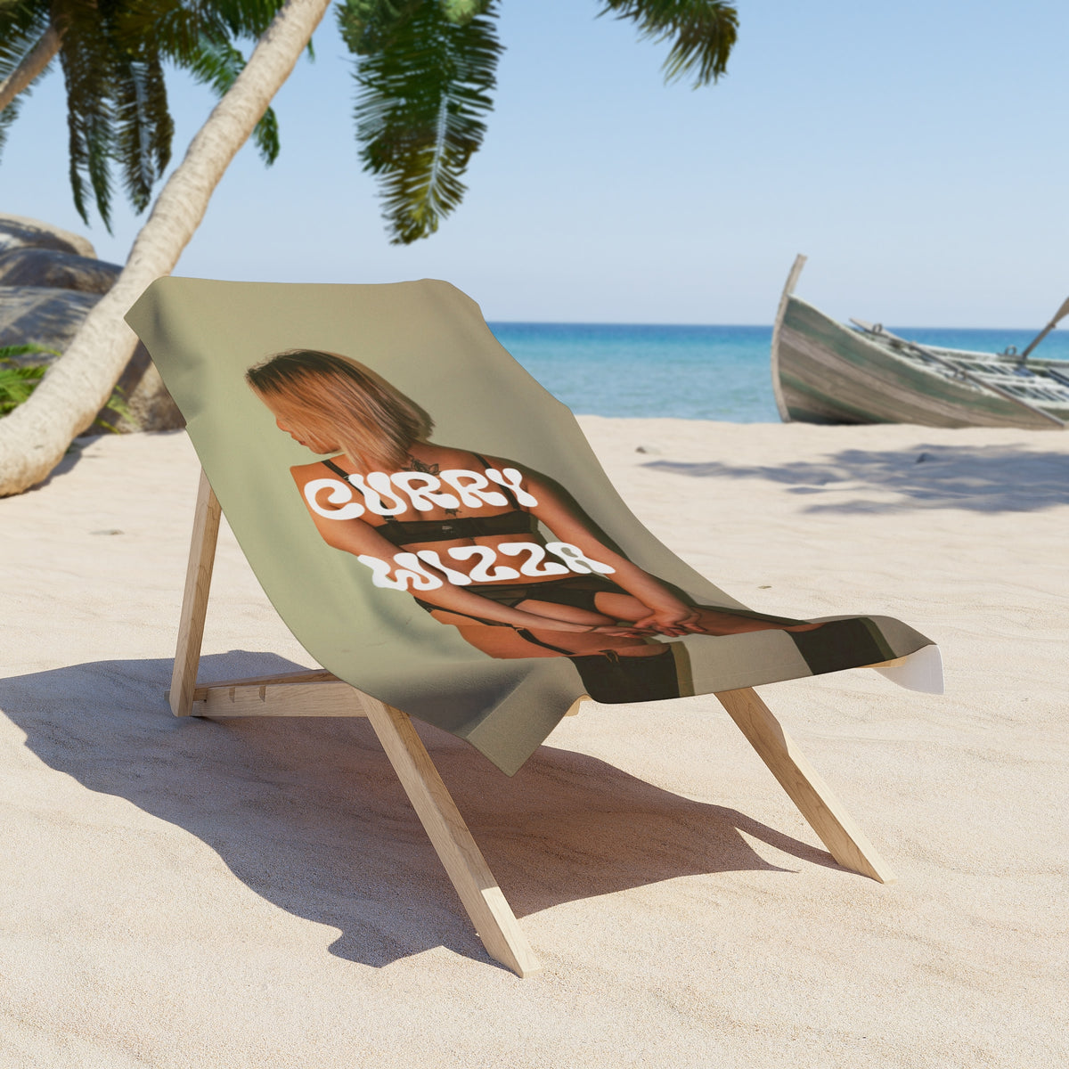 CURRY WIZZA - Photo Beach Towel