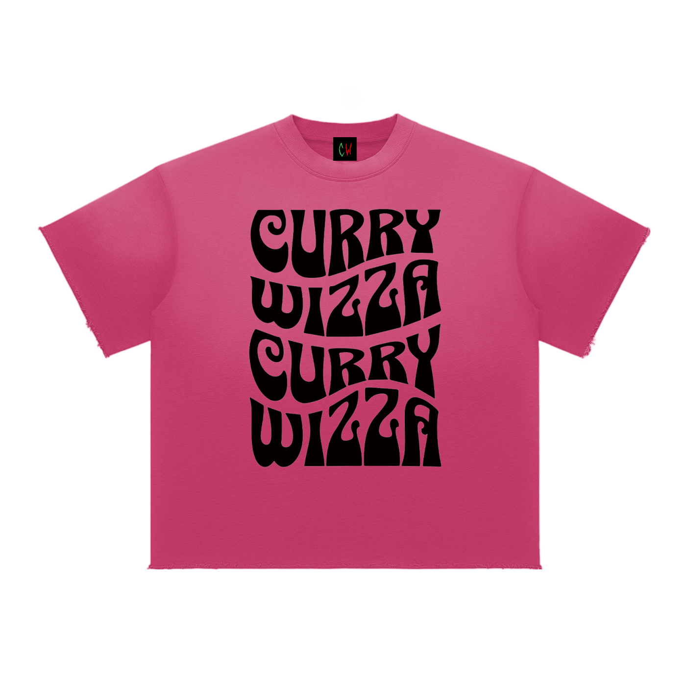 CURRY WIZZA - Sun Fade Raw Edge T-Shirt