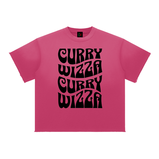 CURRY WIZZA - Sun Fade Raw Edge T-Shirt