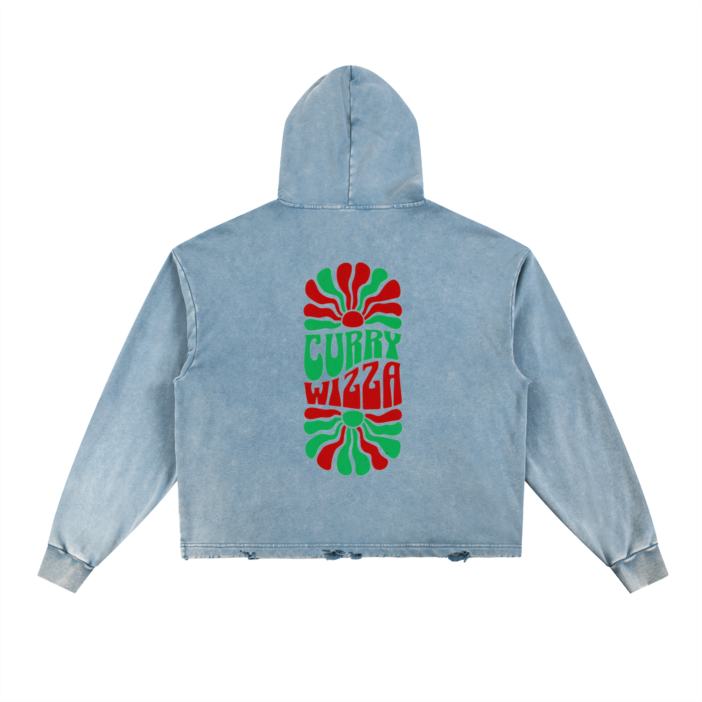 CW - Vintage Washed Frayed-Hem Hoodie
