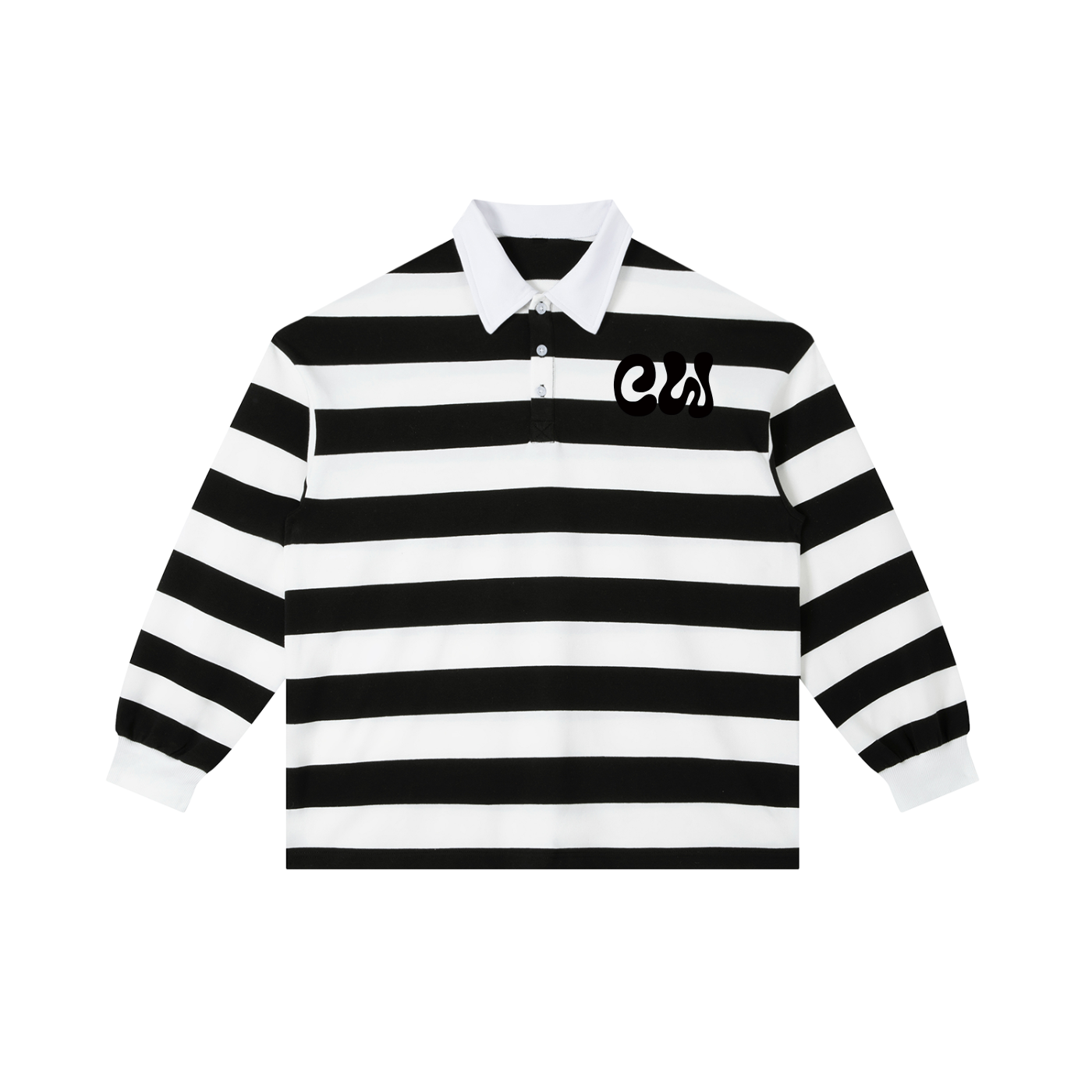 CW - Color Block Stripe Polo Shirt