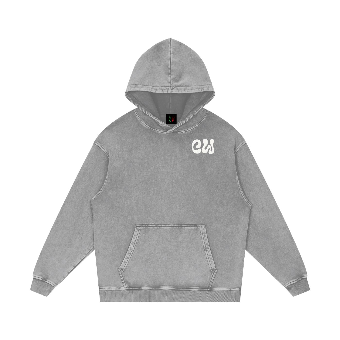 CW - Snow Washed Loose Cotton Hoodie
