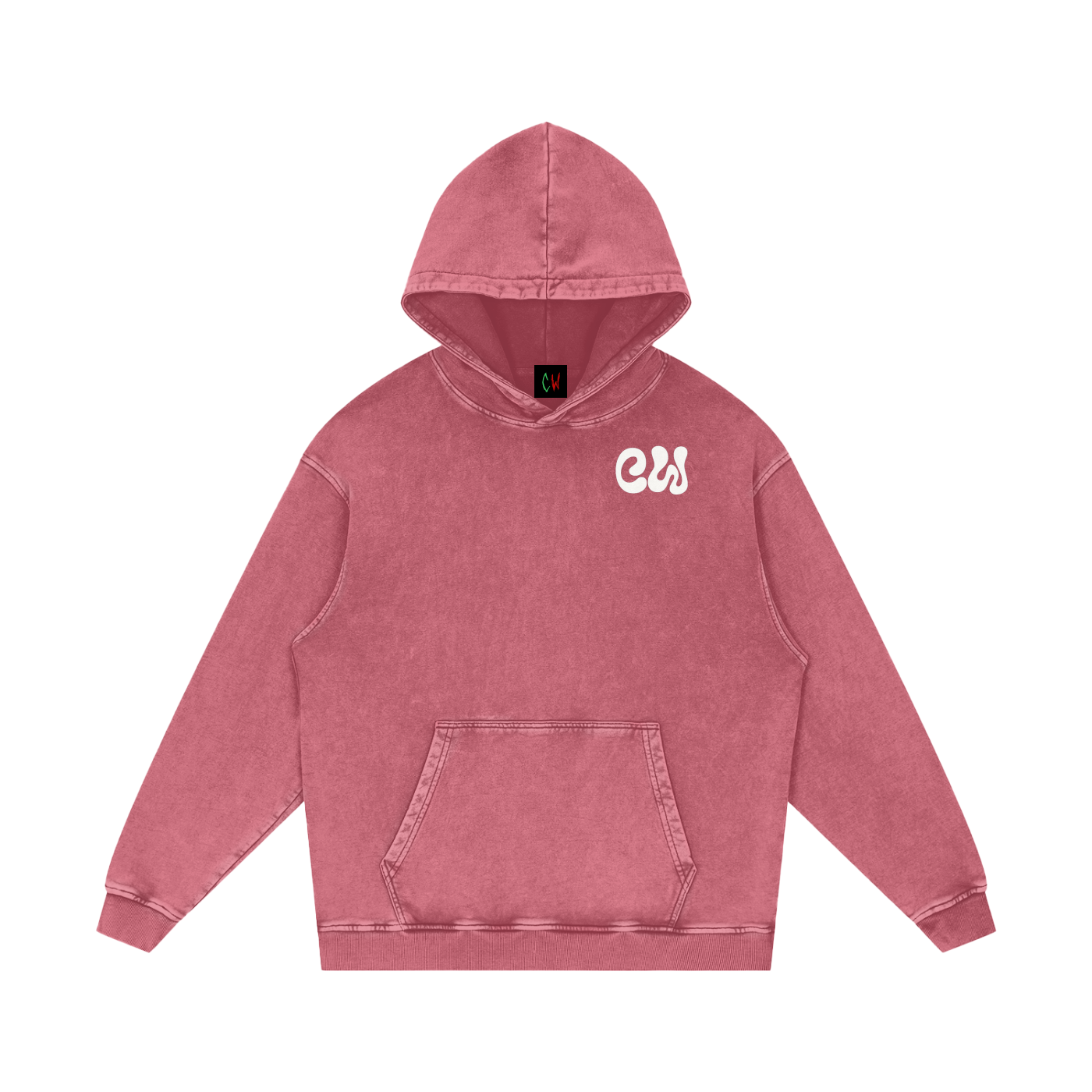 CW - Snow Washed Loose Cotton Hoodie