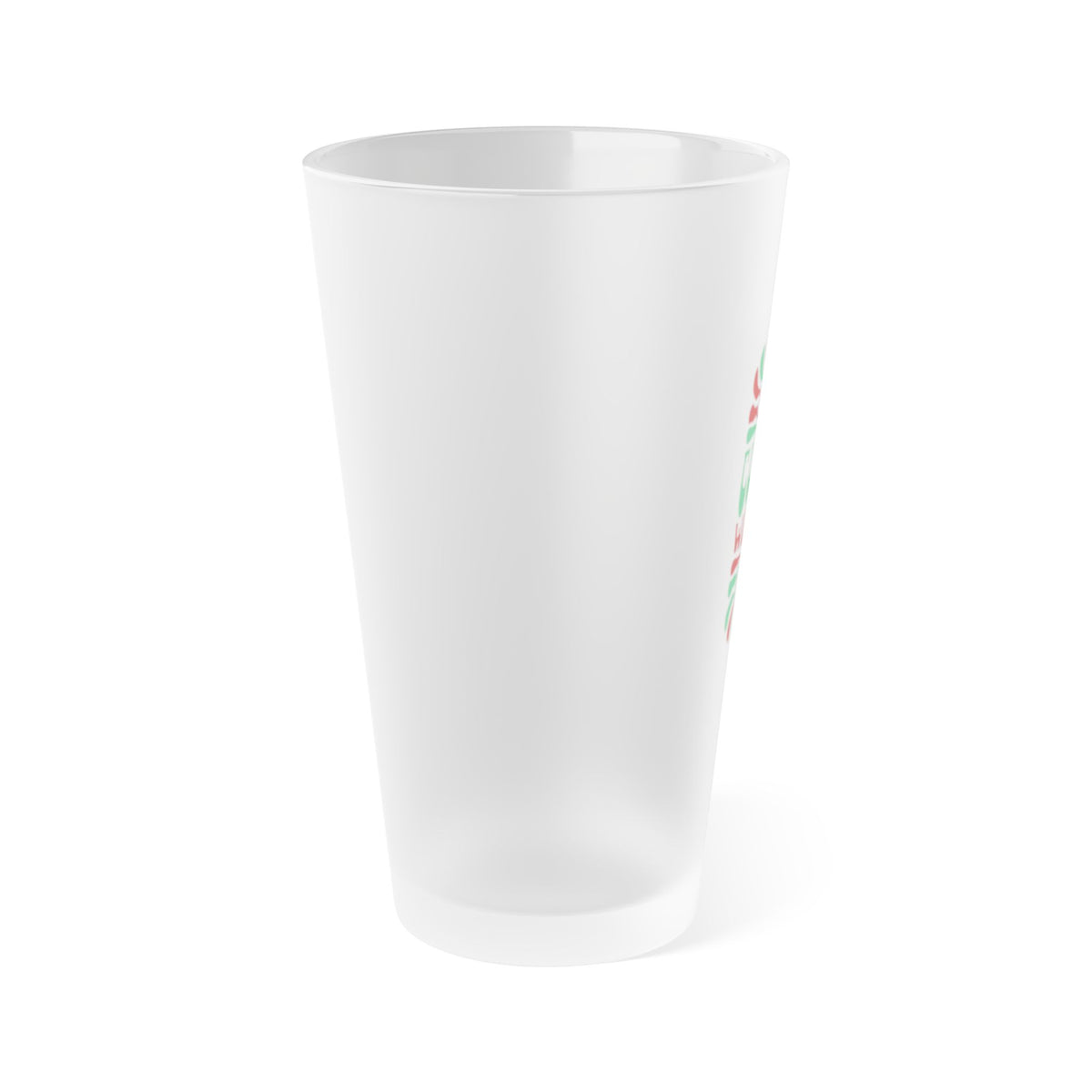 CURRY WIZZA - Frosted Pint Glass - 'Curry Wizza' Retro Swirl 16oz