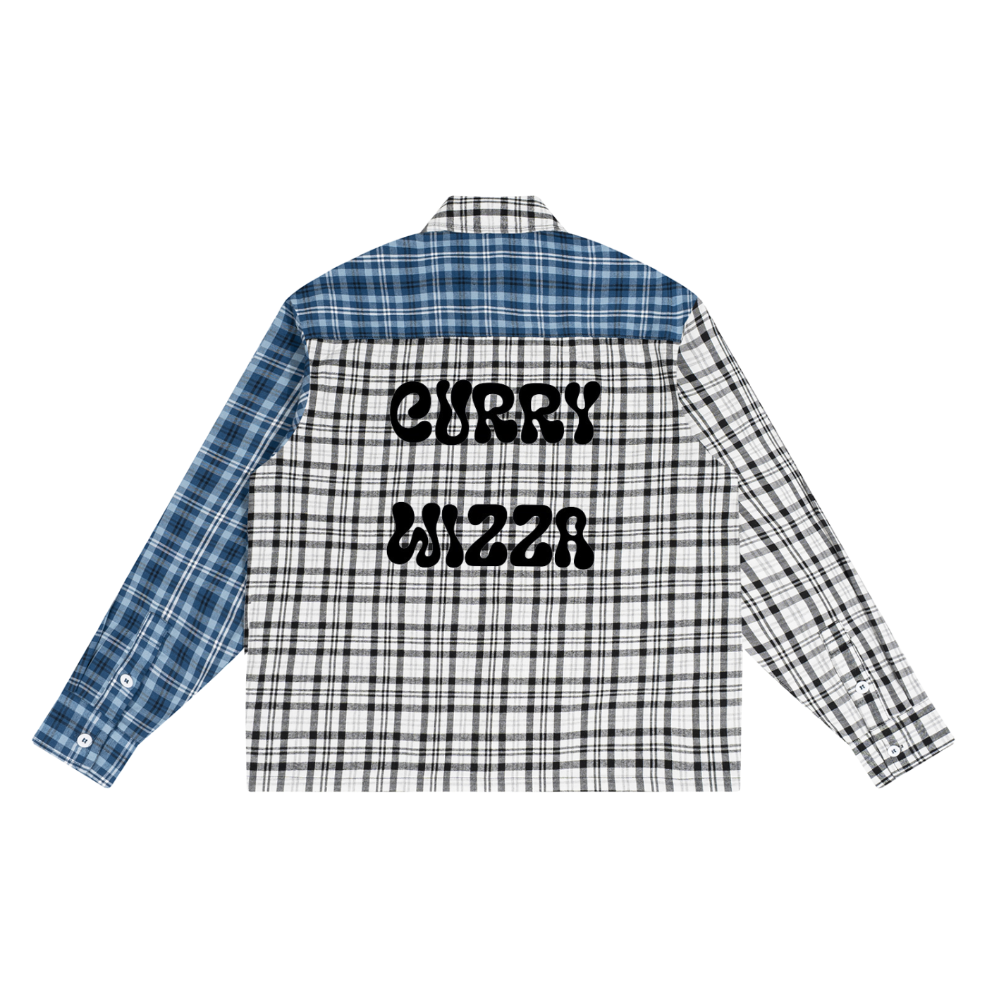 CW - Unisex Oversized Plaid Color Block Shirt