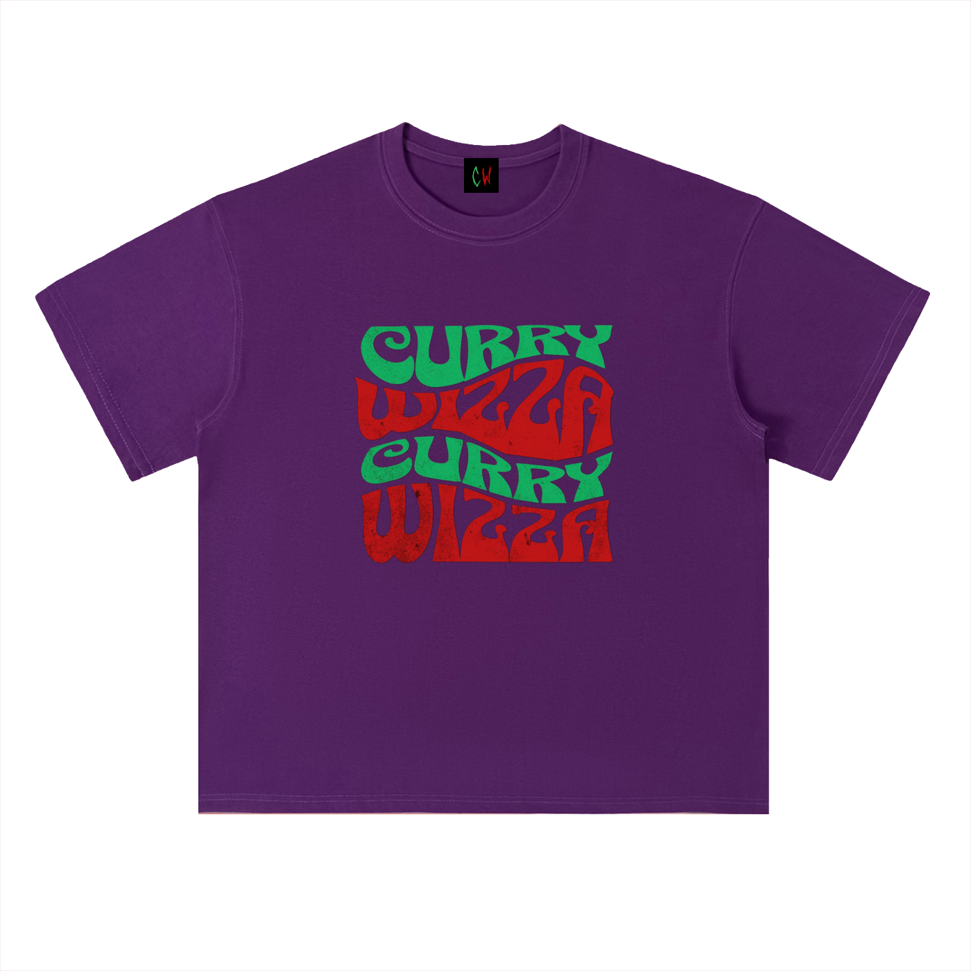 CURRY WIZZA -Heavyweight Drop Shoulder Cotton T-Shirt