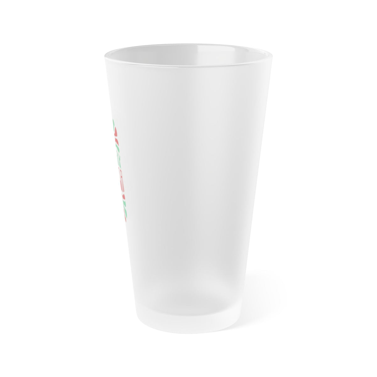CURRY WIZZA - Frosted Pint Glass - 'Curry Wizza' Retro Swirl 16oz