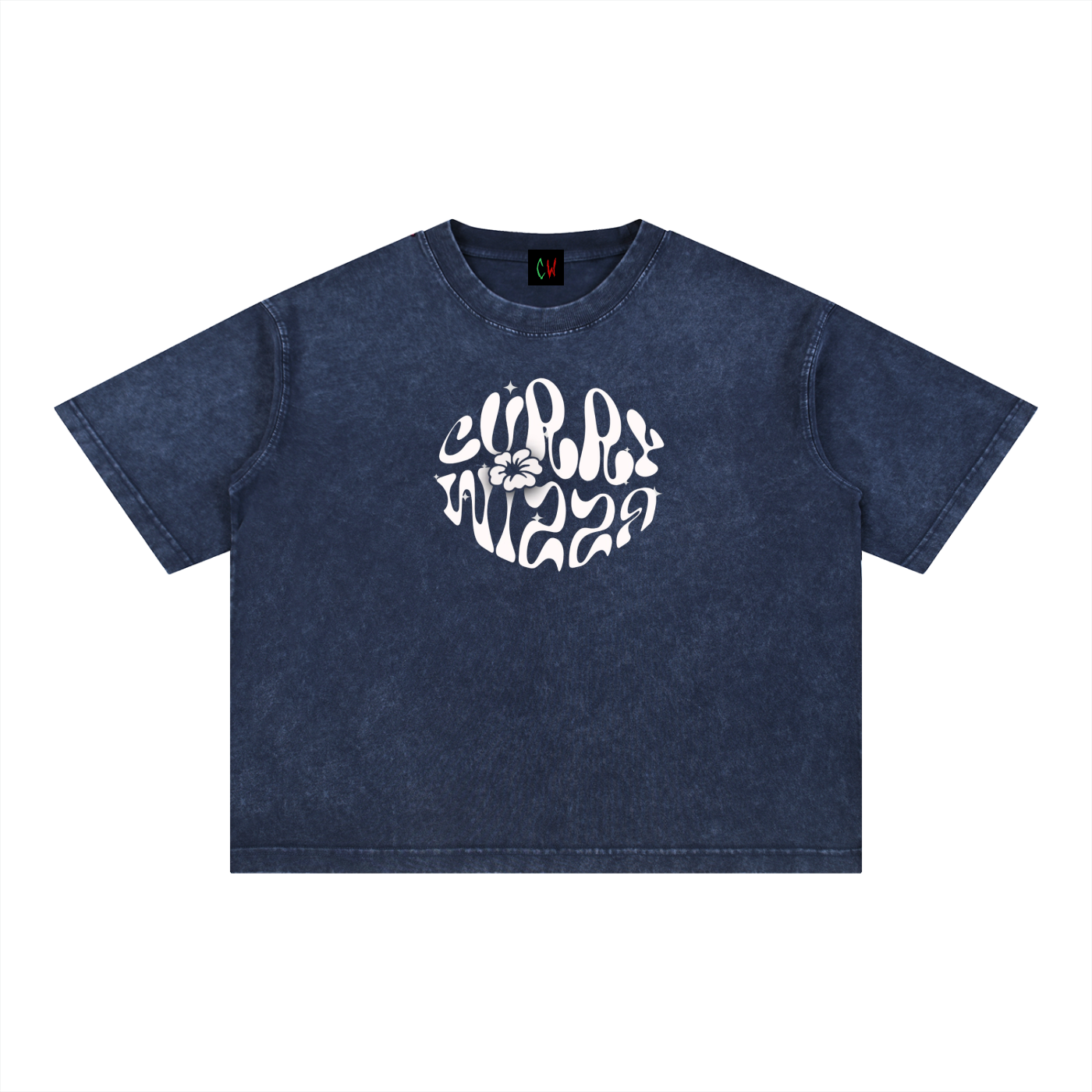 CURRY WIZZA - Mineral Wash Boxy Cotton T-Shirt