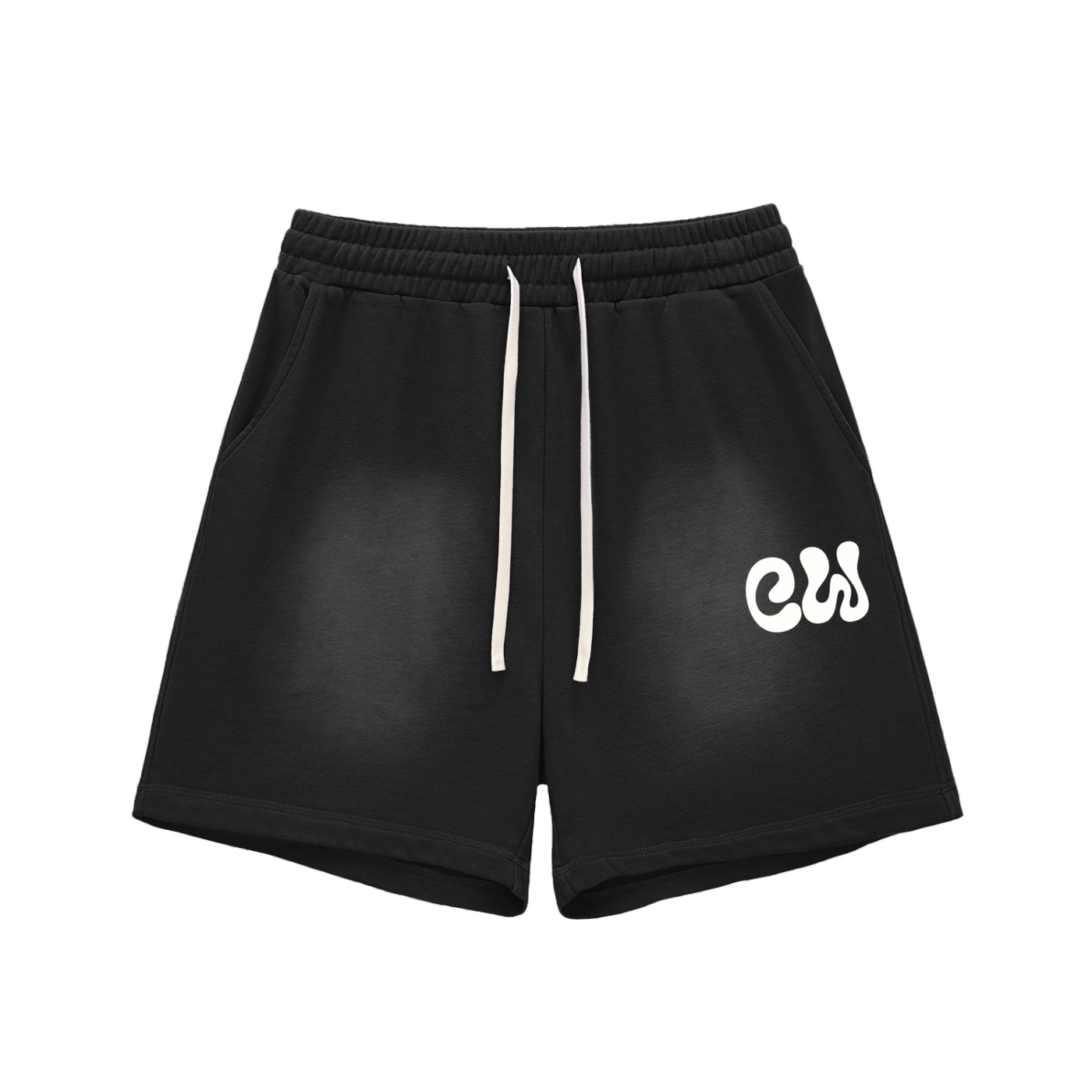 CW - Sun Fade Raw Edge Cotton Shorts