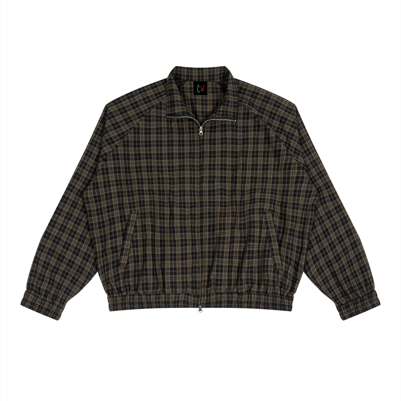 CW - Unisex Plaid Full-Zip Track Jacket