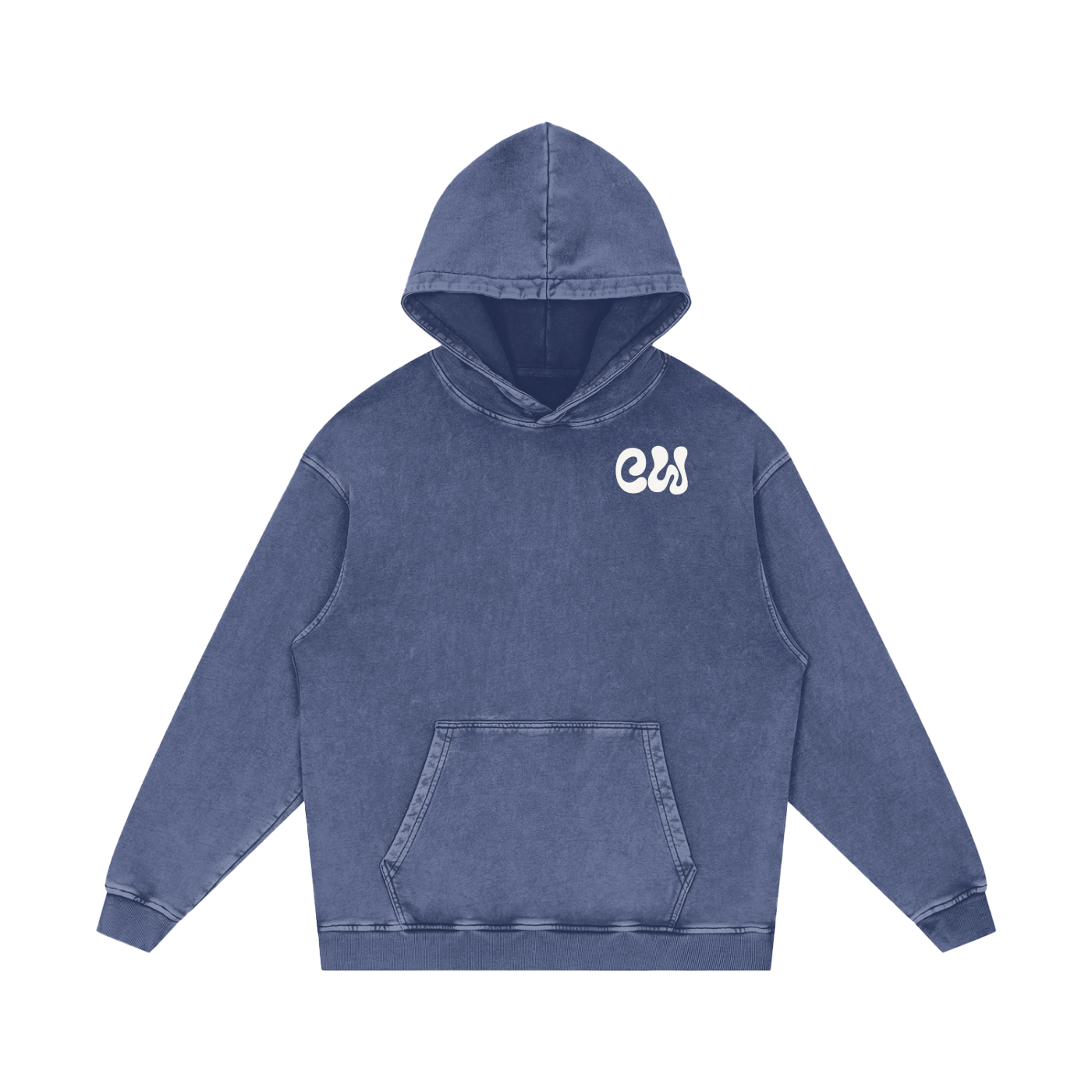CW - Snow Washed Loose Cotton Hoodie