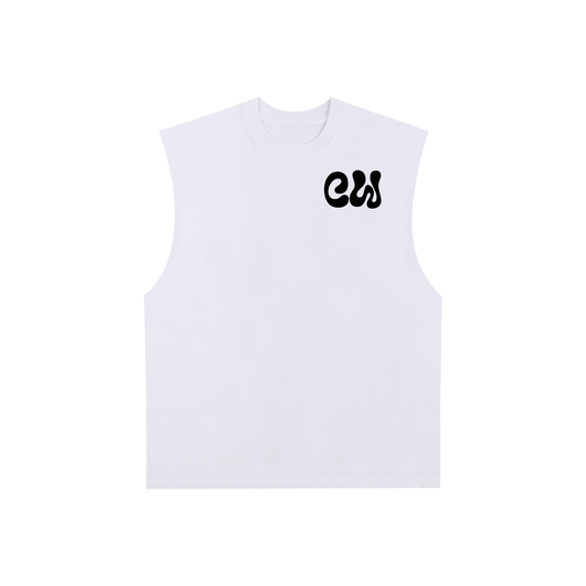 CW - Raw Edge Cotton Tank Top