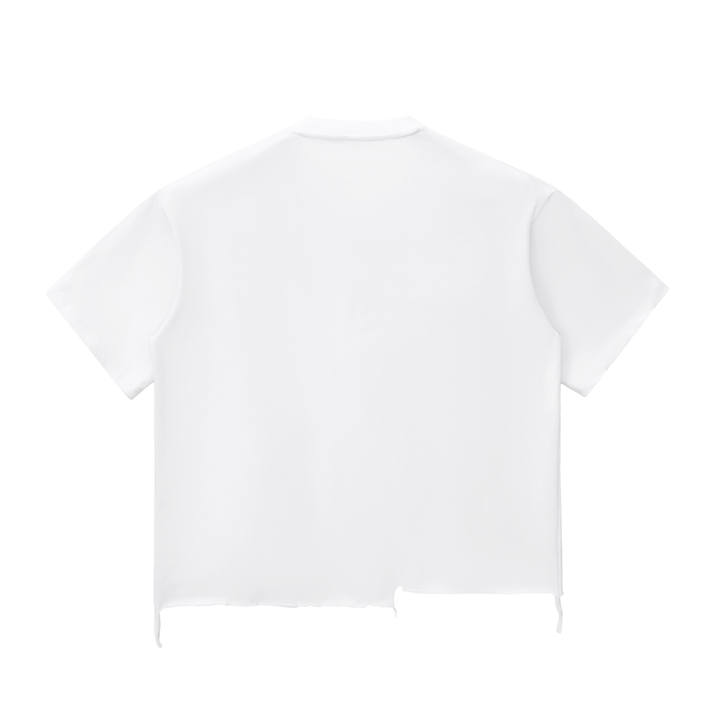 CURRY WIZZA - Snow Wash Raw-Hem Boxy T-shirt