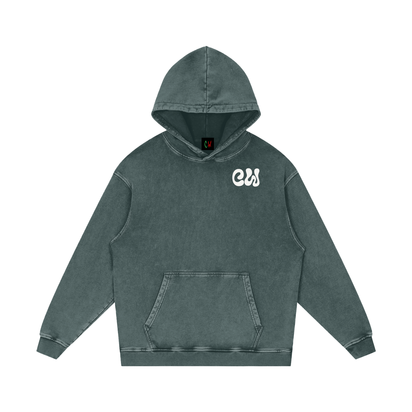 CW - Snow Washed Loose Cotton Hoodie
