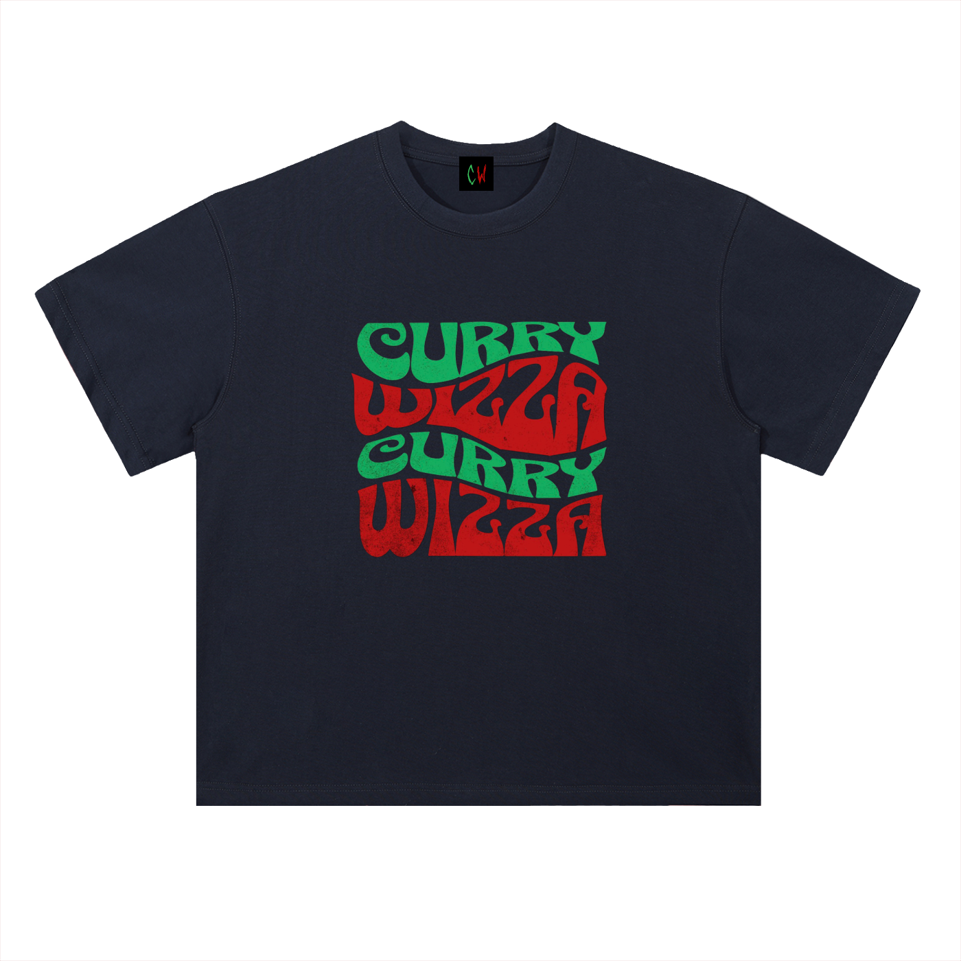 CURRY WIZZA -Heavyweight Drop Shoulder Cotton T-Shirt