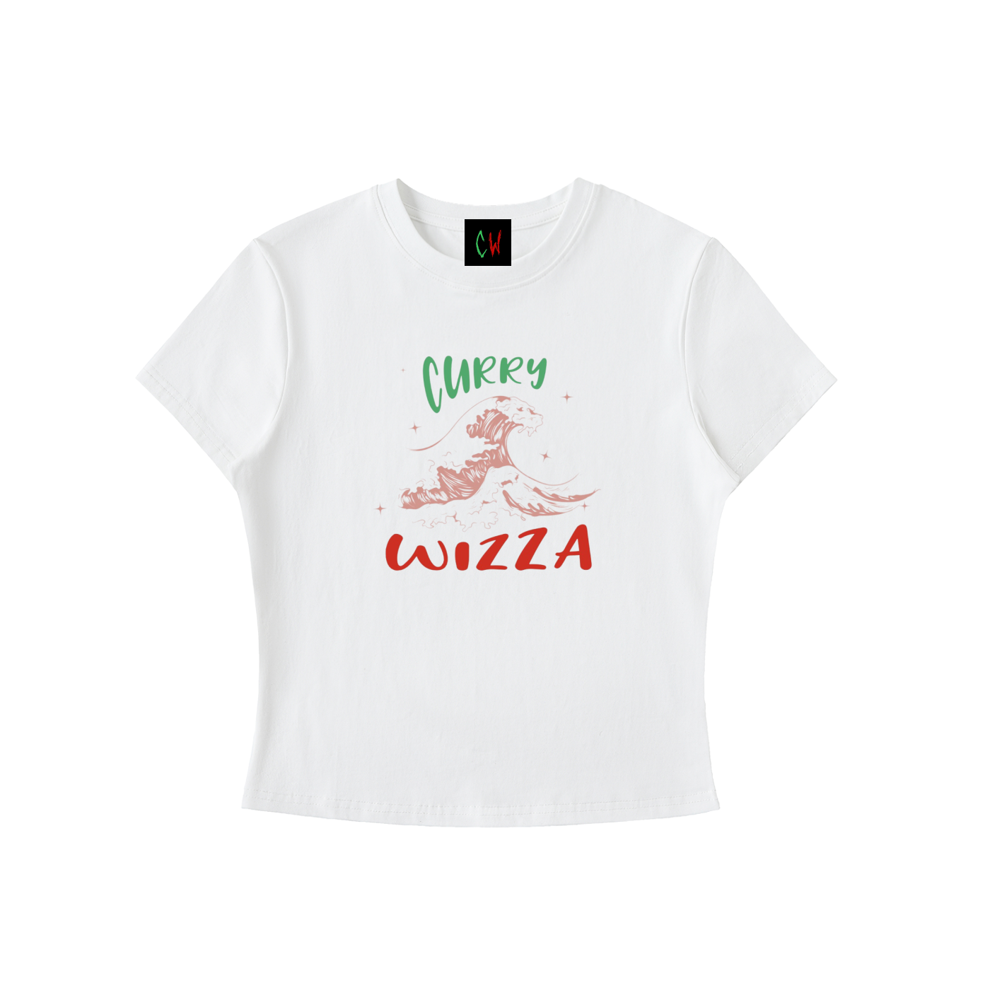 CURRY WIZZA for HER - Essential Bodycon Crewneck T-Shirt