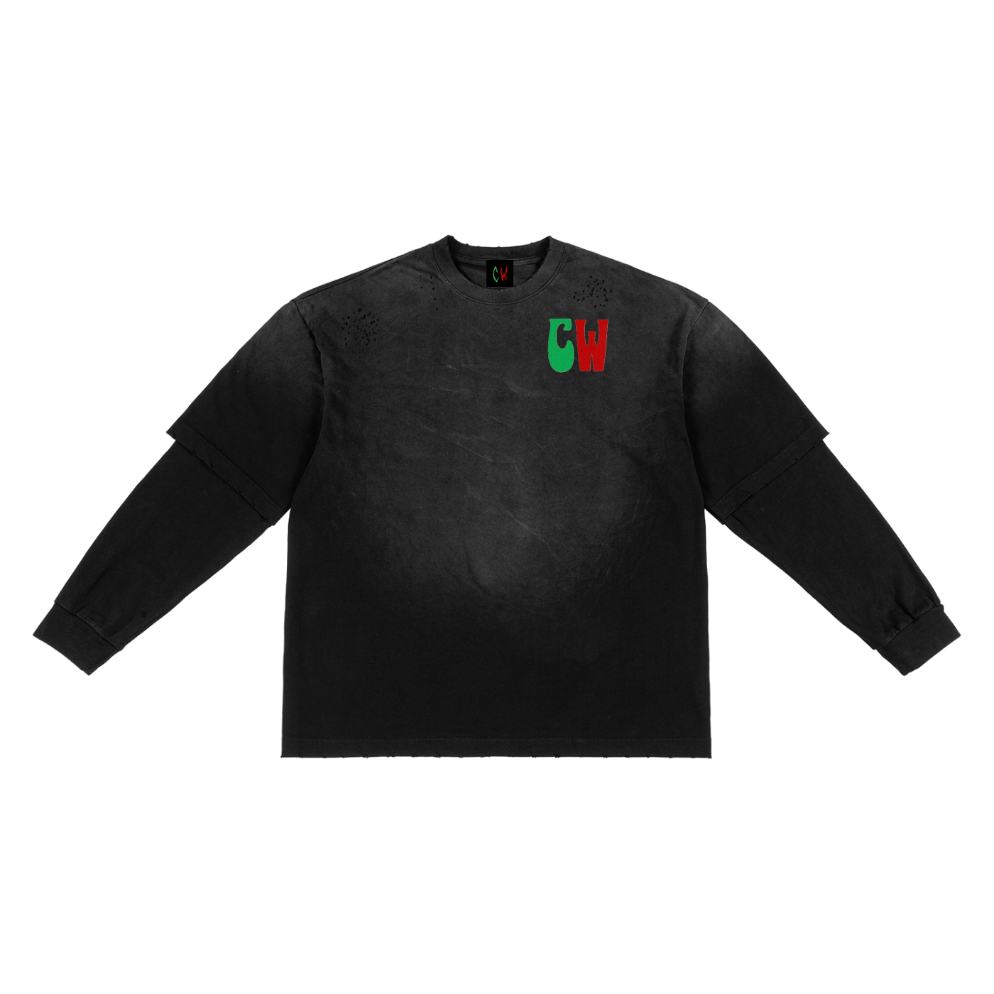 CW - Sunfade Hand-Frayed Faux Two-Piece T-Shirt
