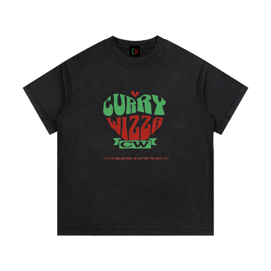 CURRY WIZZA - Vintage Wash Cotton T-Shirt