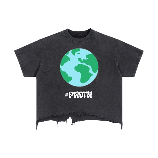 #PMOTW - Vintage Wash Boxy Distressed Hem T-Shirt