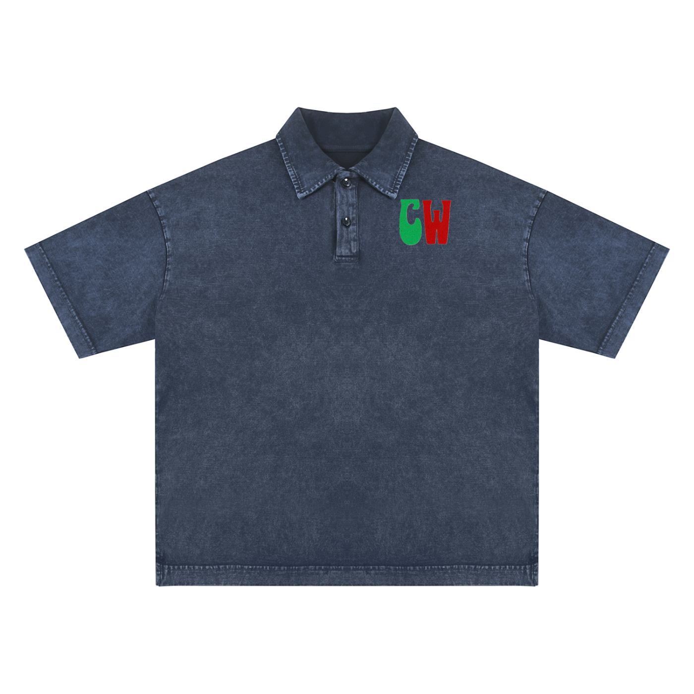 CURRY WIZZA - Heavyweight Snow-Washed Polo T-Shirt