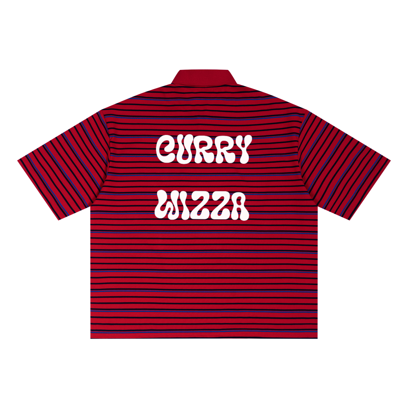 CW - Unisex Striped Boxy Collared Polo Shirt