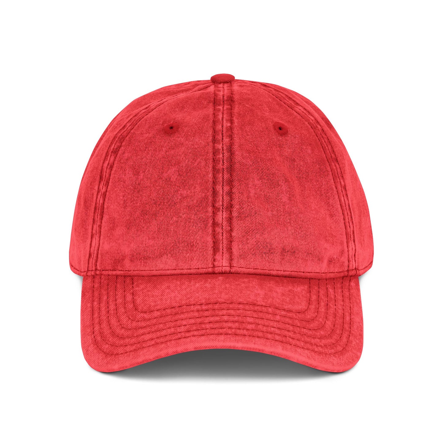 CW - Vintage Embroidered Cap – Washed Red Baseball Hat