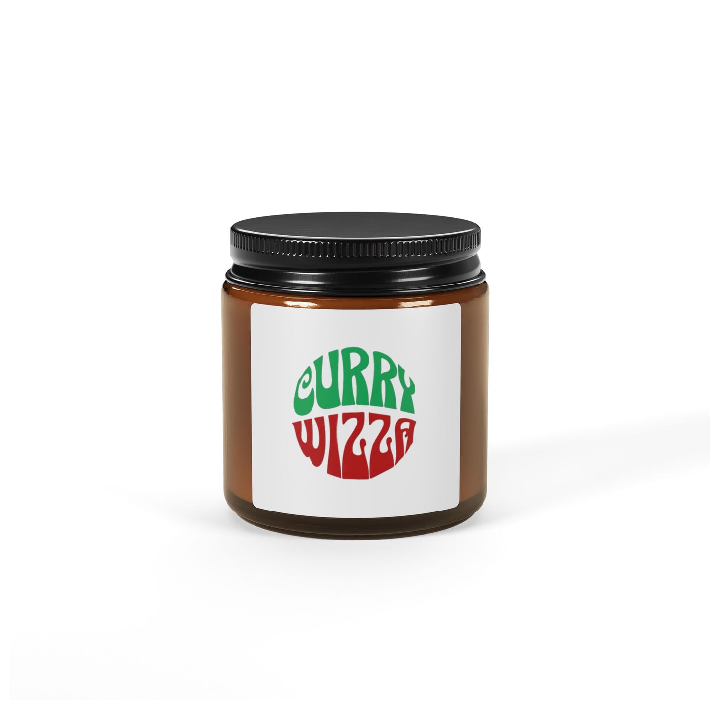 Curry Wizza Scented Soy Candle — Amber Jar Aromatherapy Candle