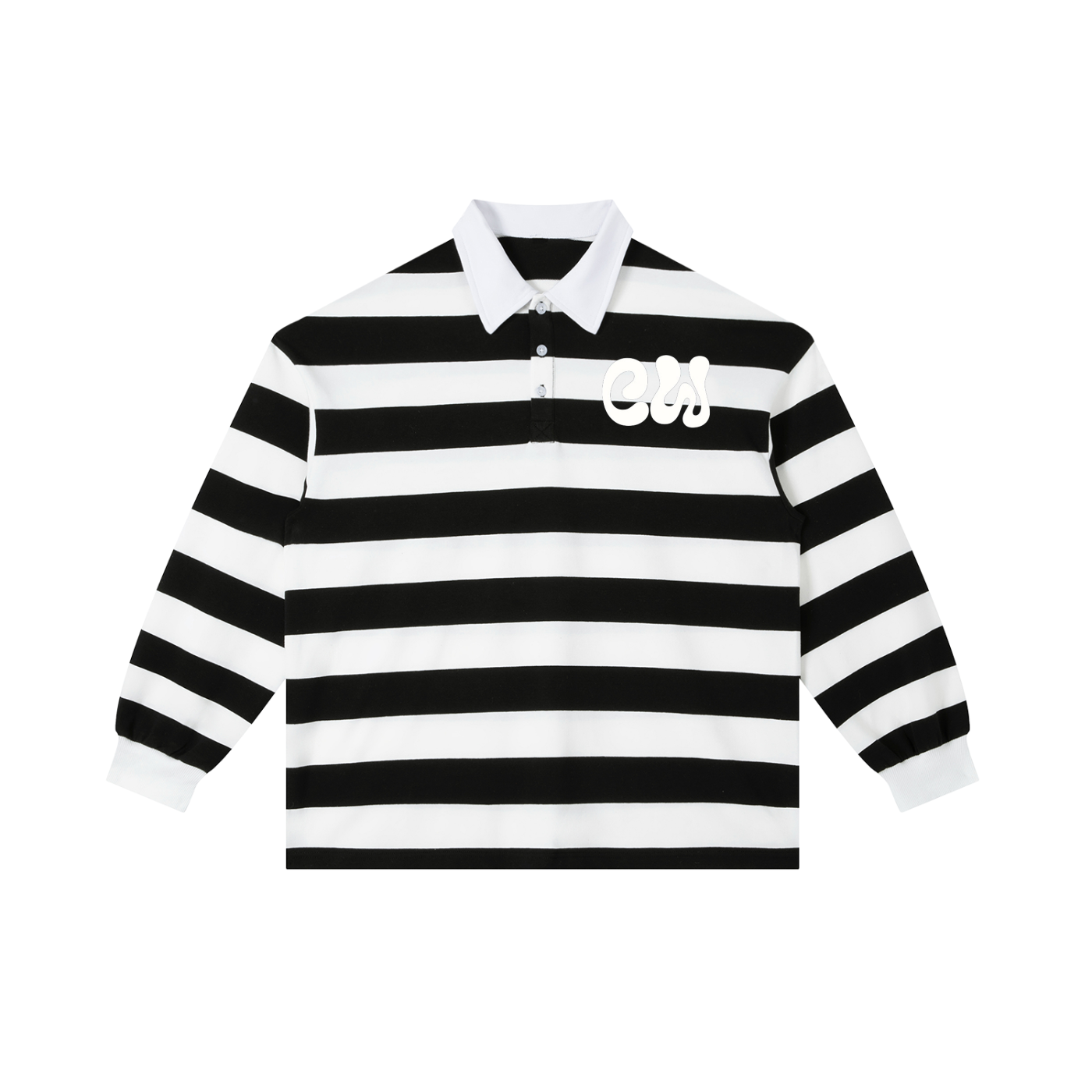 CW - Color Block Stripe Polo Shirt