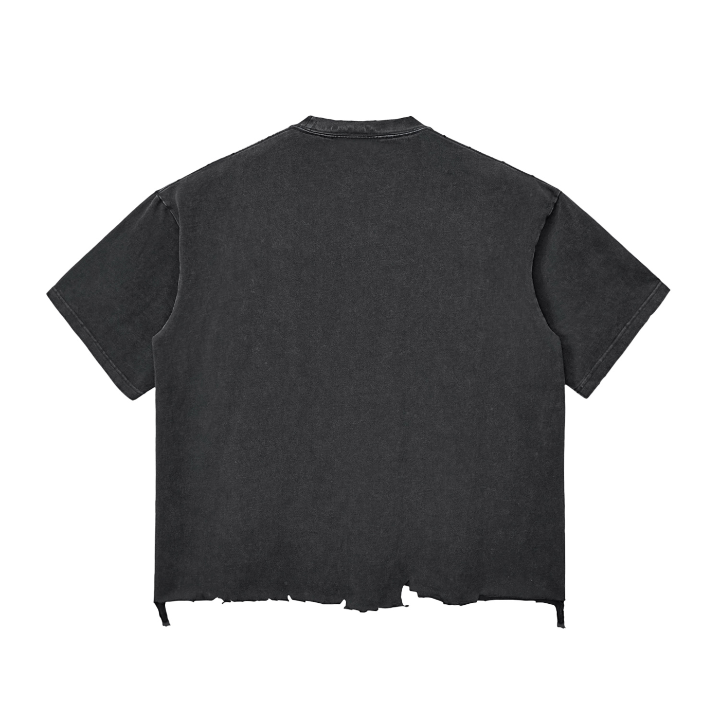 CURRY WIZZA - Snow Wash Raw-Hem Boxy T-shirt