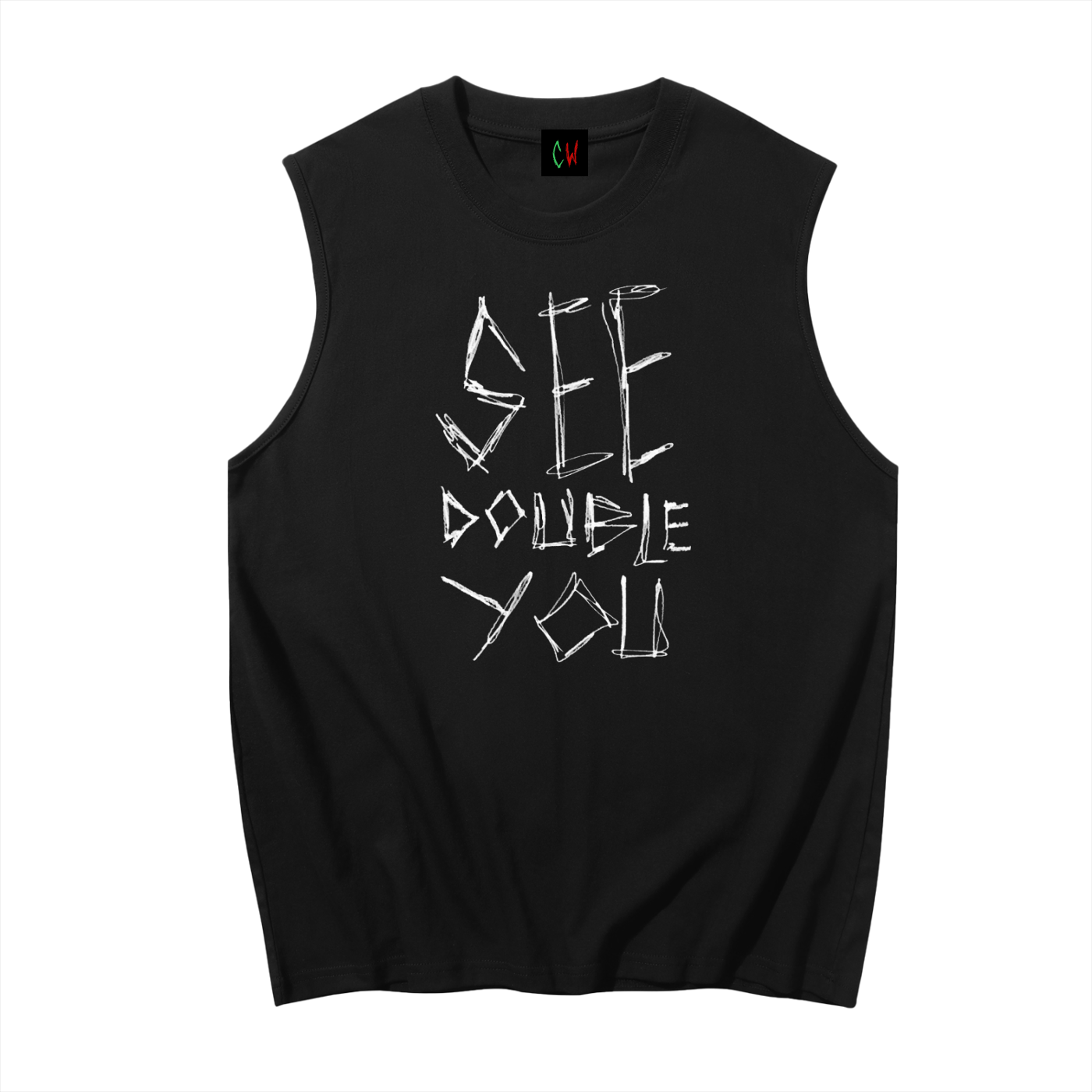 SEE DOUBLE YOU - Men's Sleeveless Cotton Tank Top