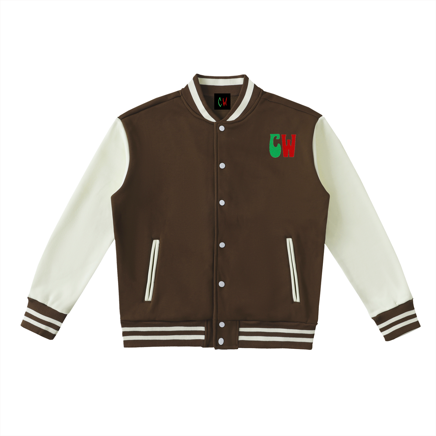 CW - Two-Tone Fleeced Varsity Jacket