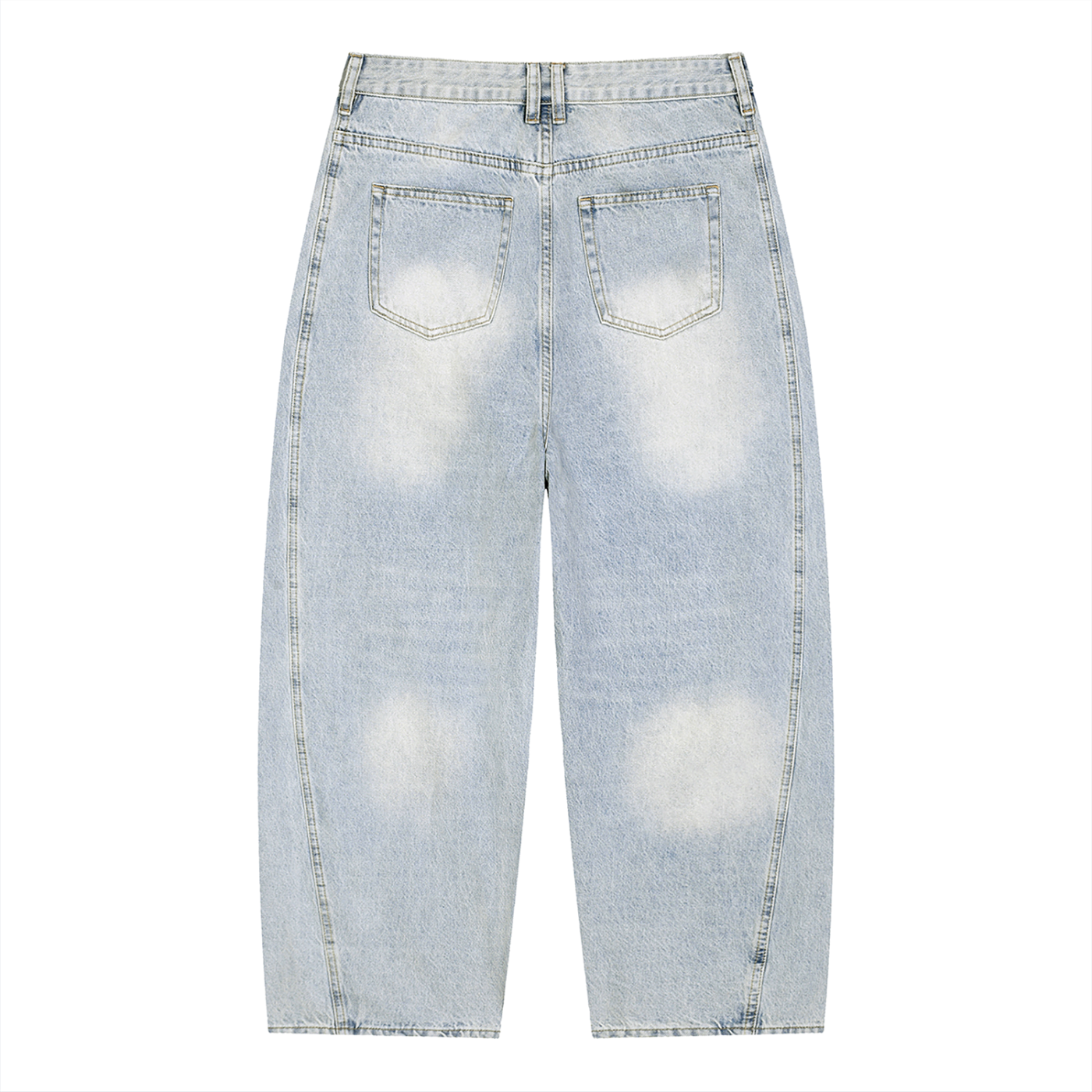 CW - Men's Vintage Wash Sunfade Barrel Leg Jeans