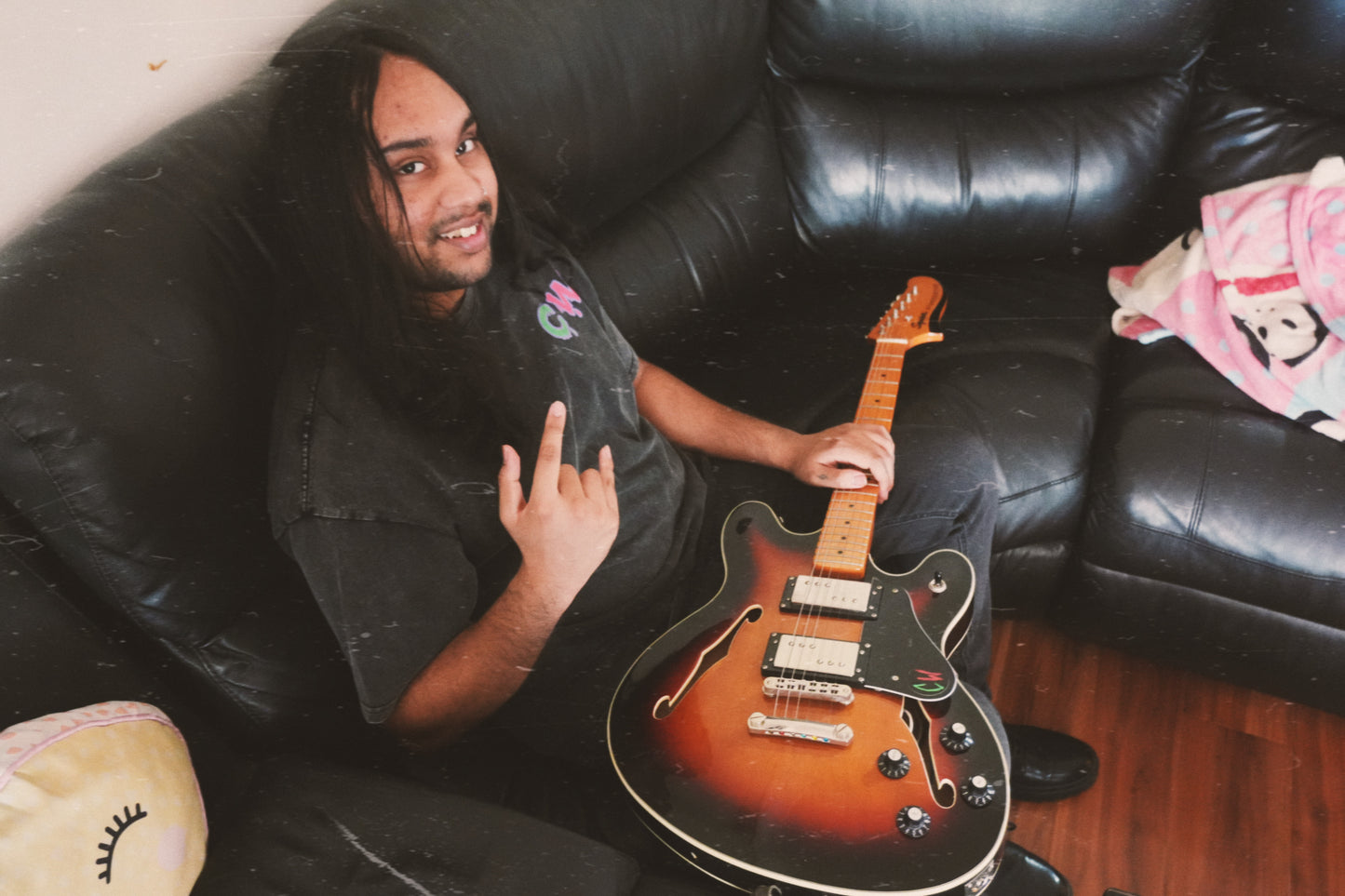 CURRY WIZZA - Snow Washed Oversized Cotton T-Shirt