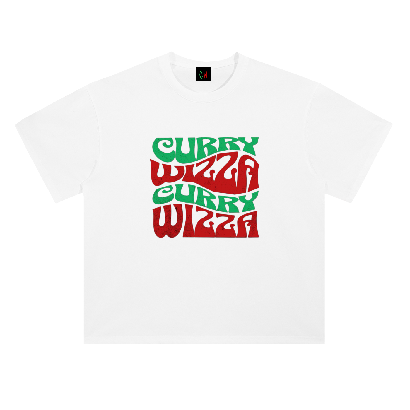 CURRY WIZZA -Heavyweight Drop Shoulder Cotton T-Shirt