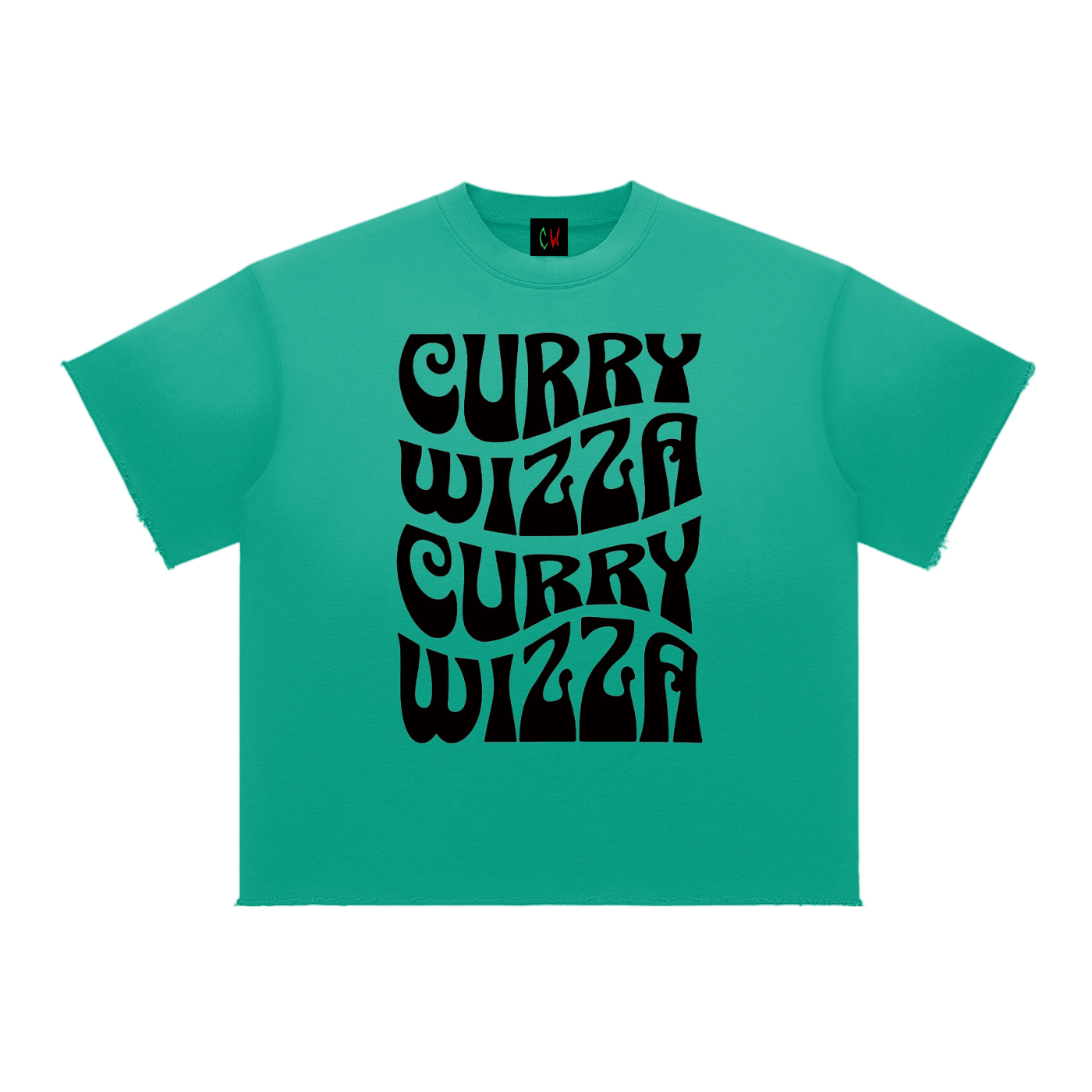 CURRY WIZZA - Sun Fade Raw Edge T-Shirt