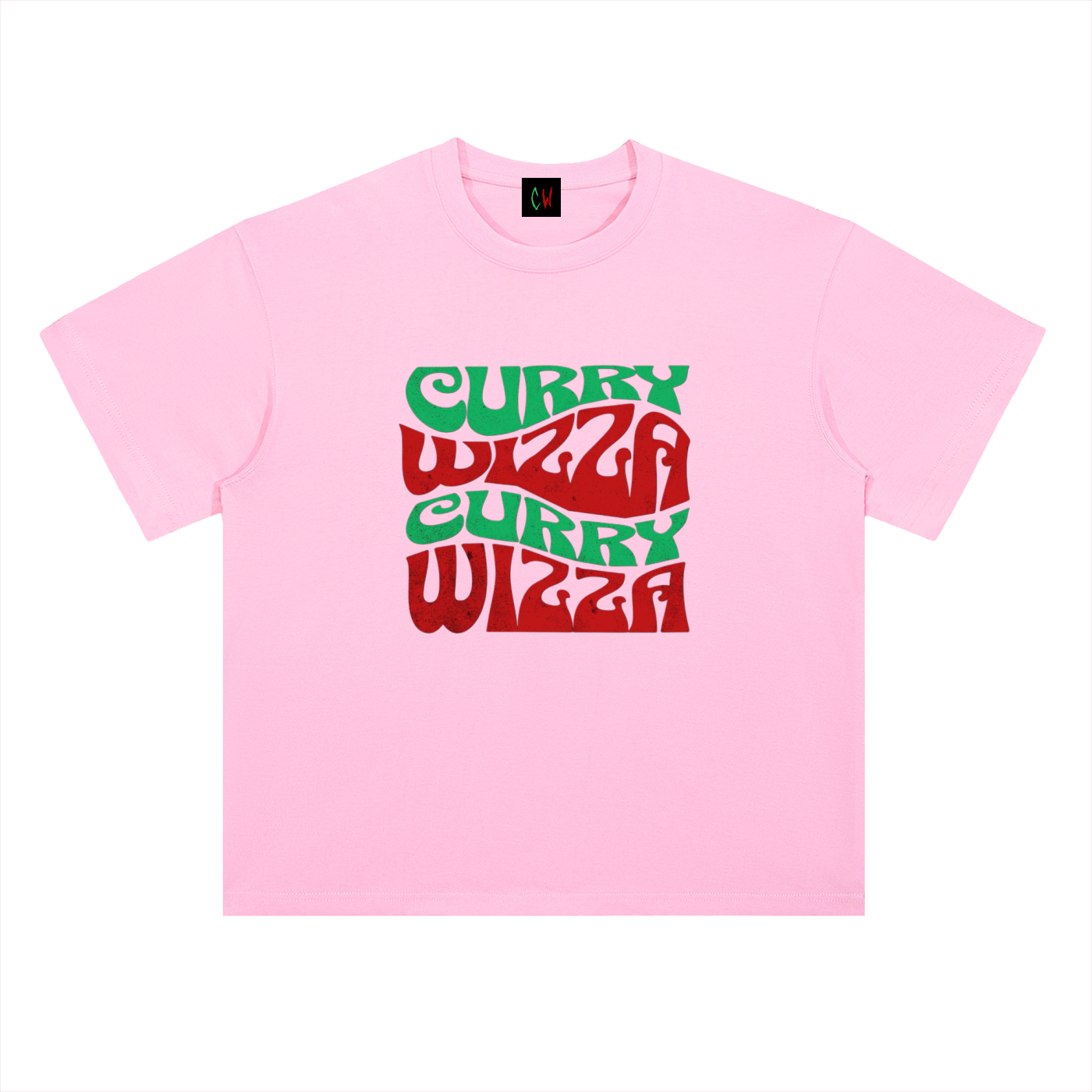 CURRY WIZZA -Heavyweight Drop Shoulder Cotton T-Shirt