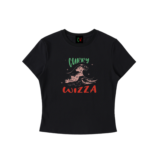 CURRY WIZZA for HER - Essential Bodycon Crewneck T-Shirt