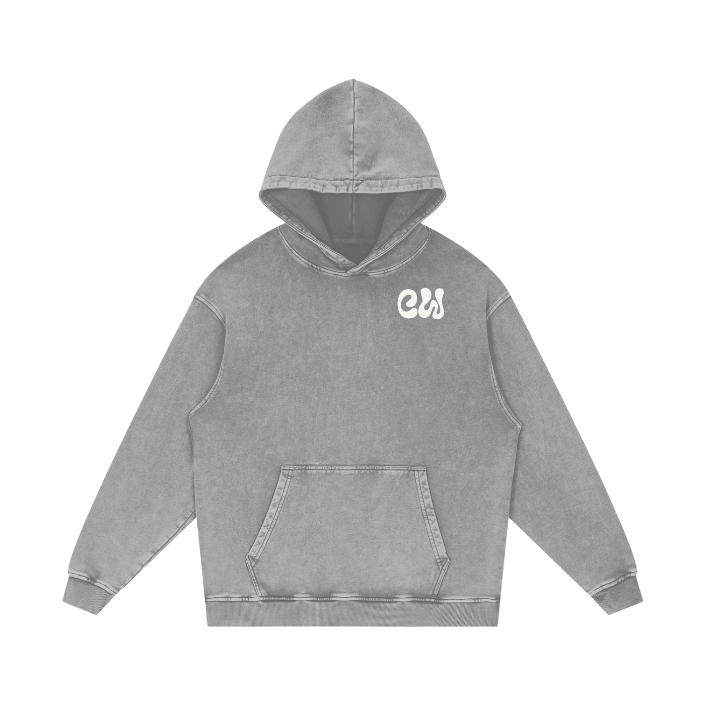CW - Snow Washed Loose Cotton Hoodie