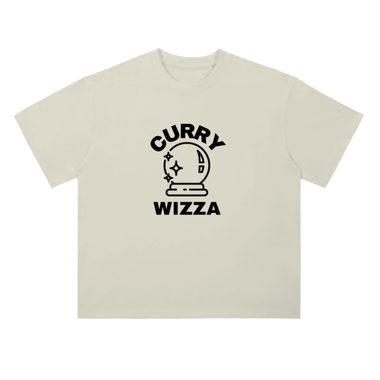 CURRY WIZZA - Heavyweight Drop Shoulder Cotton T-Shirt