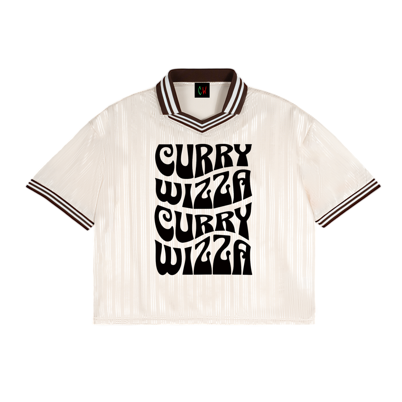 CURRY WIZZA - Contrast Stripes Polo Collar T-Shirt