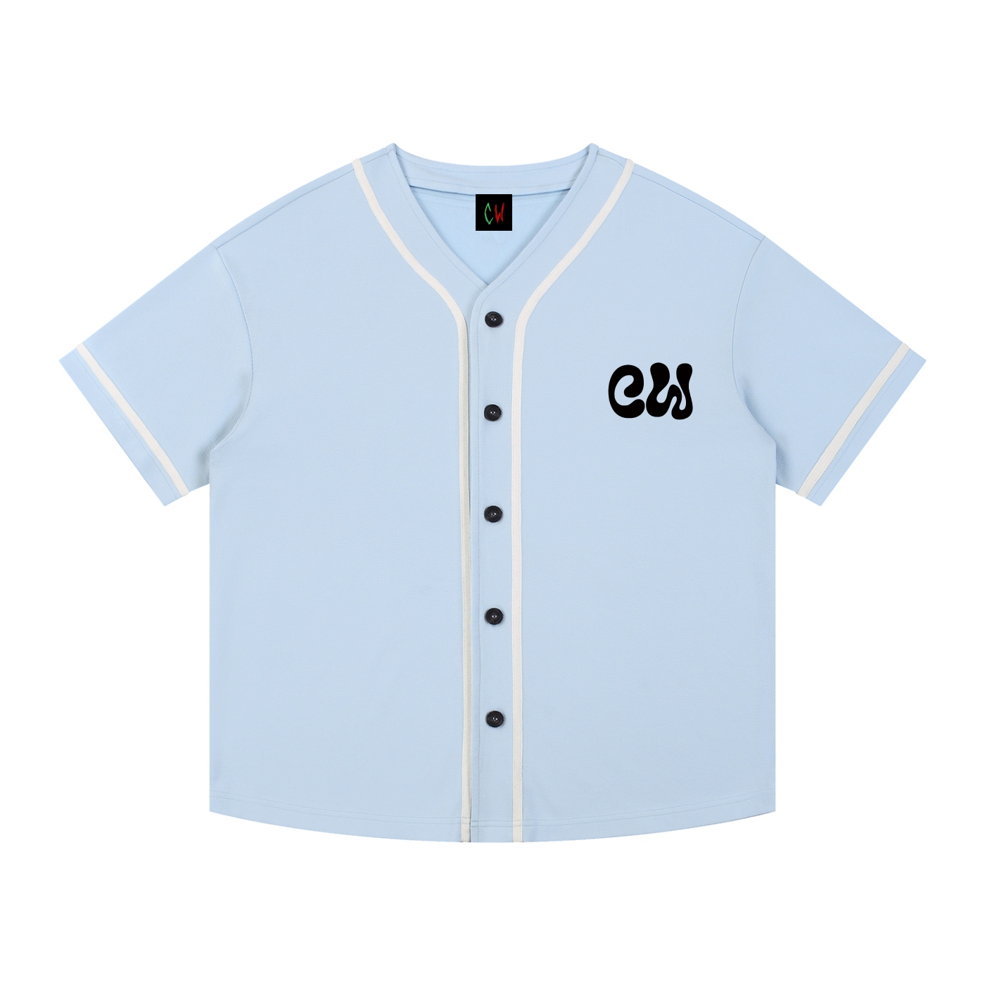 CW - Contrast Piped Button-Up Jersey