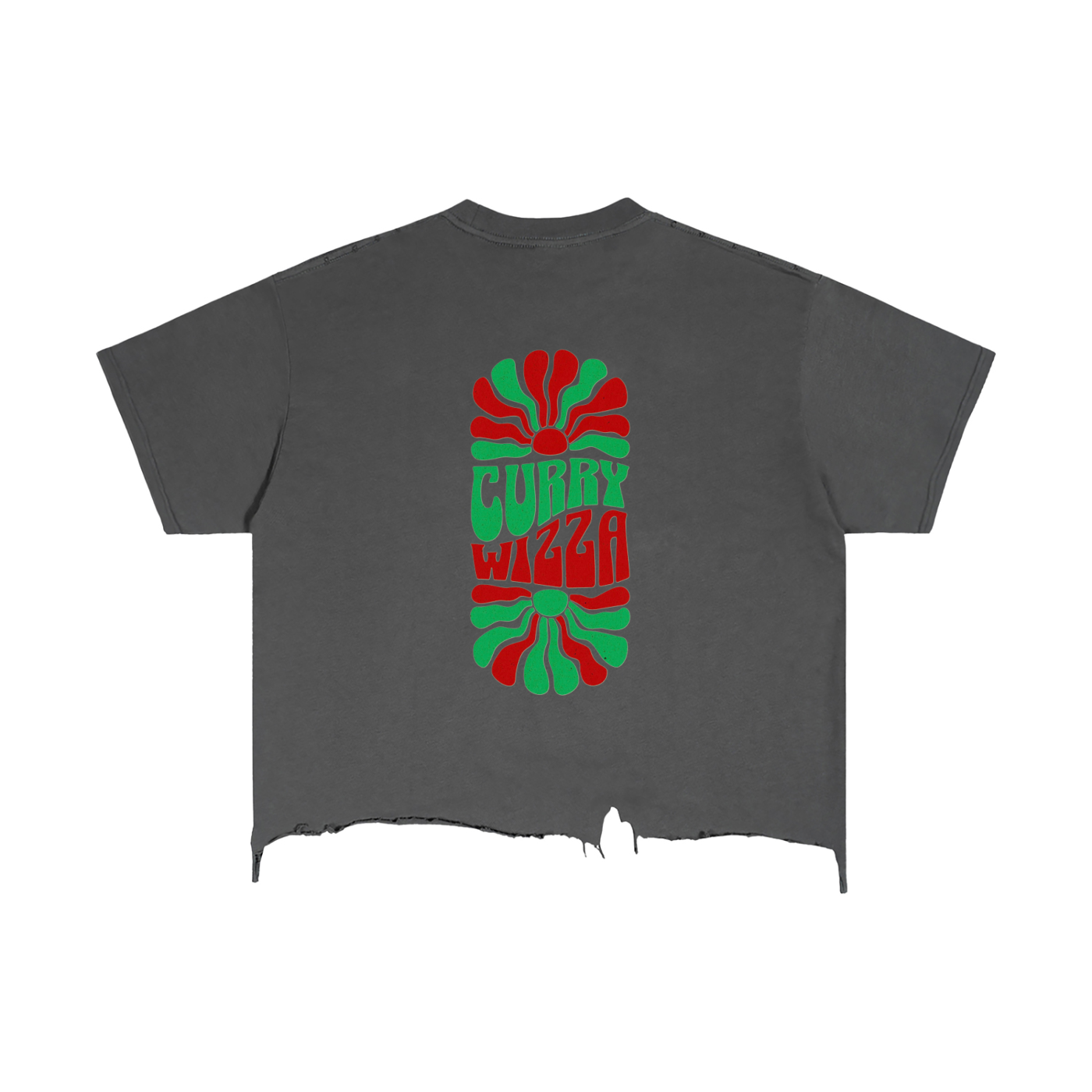 CW - Vintage Wash Boxy Distressed Hem T-Shirt