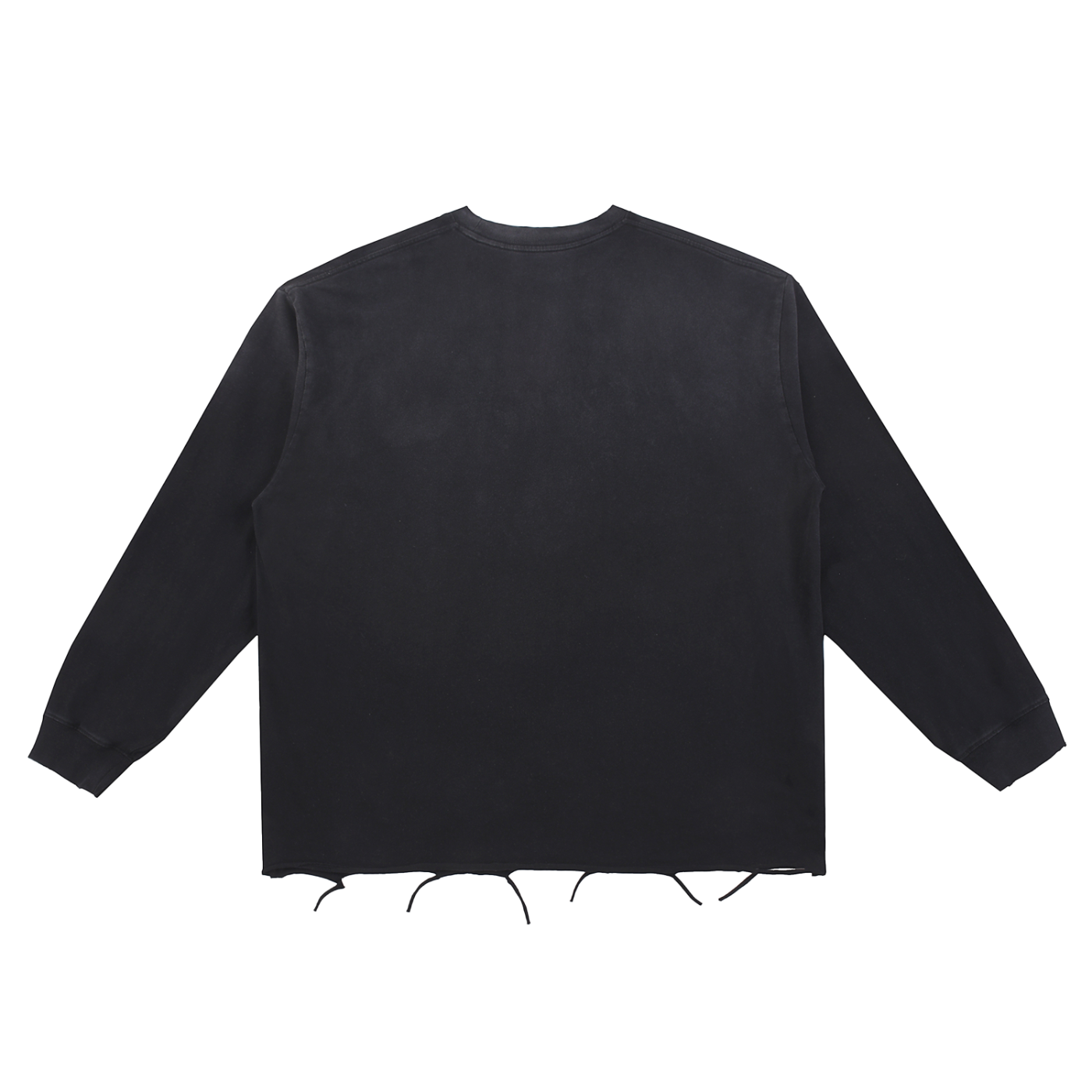 CURRY WIZZA - Snow Wash Raw Edge Cotton T-Shirt
